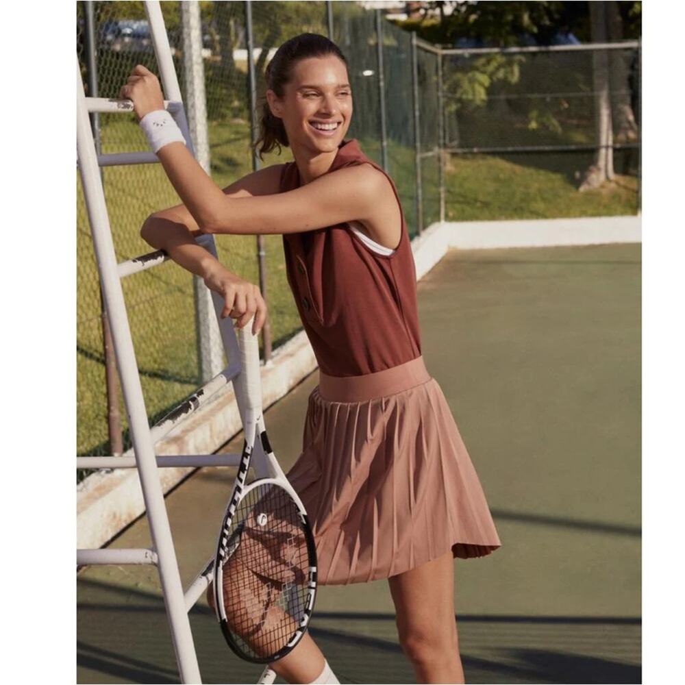 VARLEY Newman High Rise Pleated Skort 14.5"